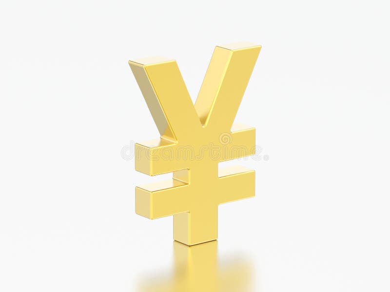 guld- yenpengar för illustration 3D royaltyfri illustrationer guld- yenpengar för illustration 3D royaltyfri illustrationer