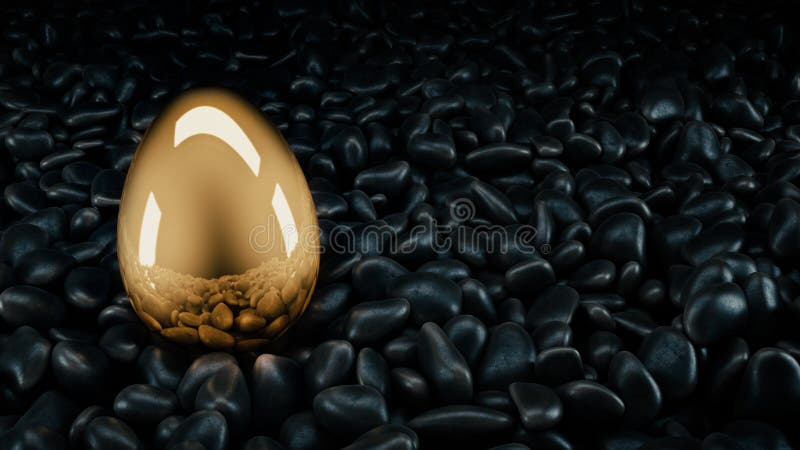 Guld- ägg royaltyfri illustrationer