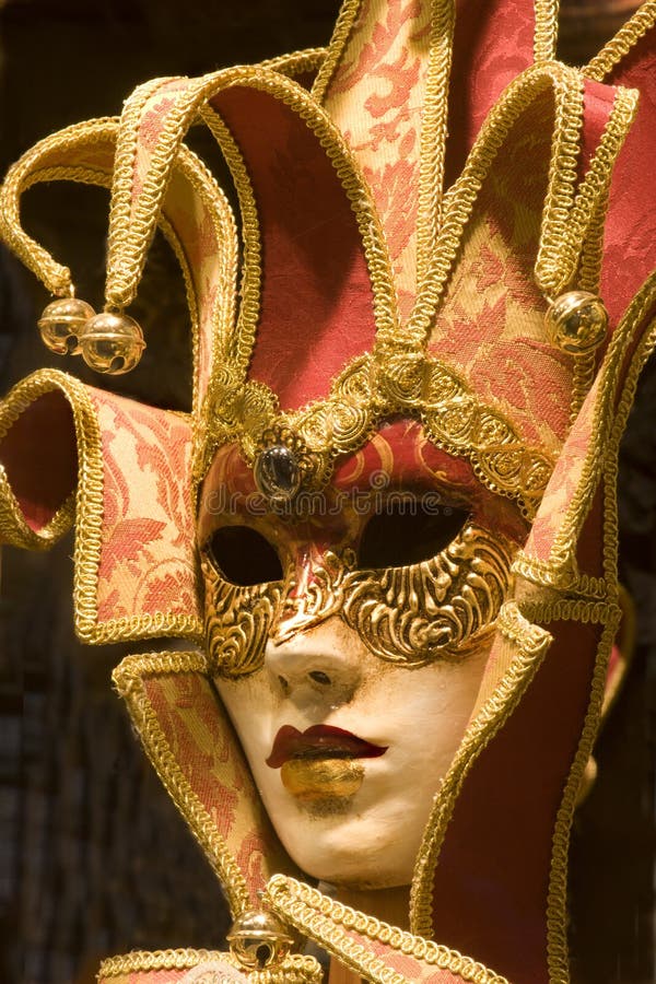 Red gold mask from venice - luxury. Red gold mask from venice - luxury
