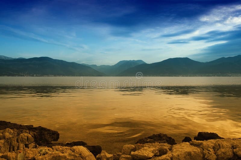 The gulf of Kotor in Montenegro