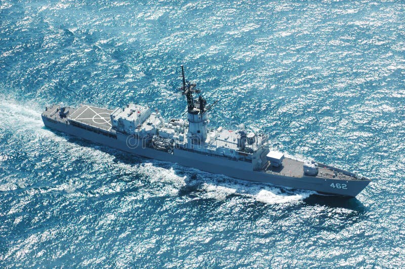 Gulf of Thailand , Circa Dec, 2009 : HTMS Phutthaloetla Naphalai FF 462 Former USS Ouelett FF1077 guided missile frigate of Royal Thai Navy was patrolling for illegal activity at sea. Gulf of Thailand , Circa Dec, 2009 : HTMS Phutthaloetla Naphalai FF 462 Former USS Ouelett FF1077 guided missile frigate of Royal Thai Navy was patrolling for illegal activity at sea.