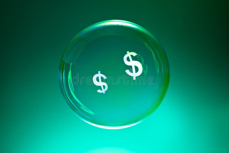 Bubbles and dollar sign. Financial Concept. Bubbles and dollar sign. Financial Concept.