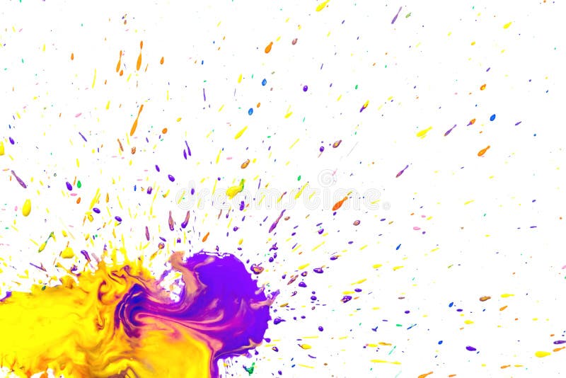 Guling-violetta vattenfärgfläckar som isoleras på vit royaltyfri illustrationer Guling-violetta vattenfärgfläckar som isoleras på vit royaltyfri illustrationer