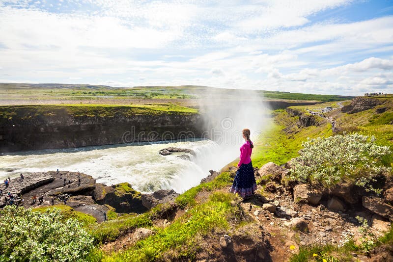 Gullfoss Wasserfall in Island lizenzfreies stockfoto Gullfoss Wasserfall in Island lizenzfreies stockfoto