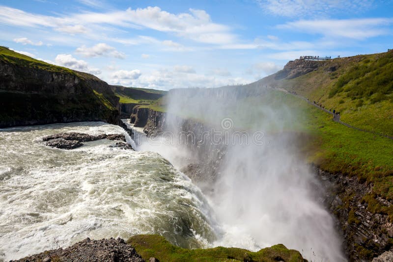 Gullfoss Wasserfall in Island stockbild Gullfoss Wasserfall in Island stockbild