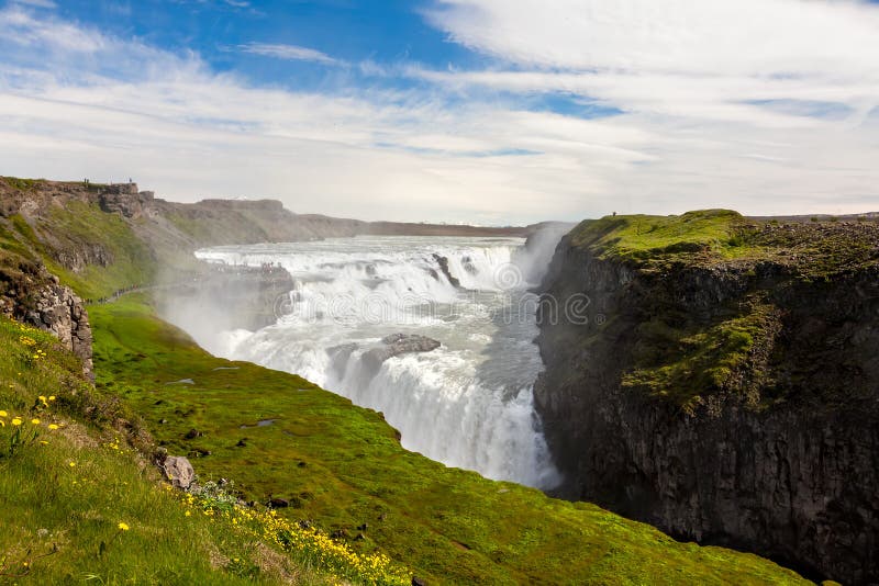 gullfossiceland vattenfall arkivbild gullfossiceland vattenfall arkivbild