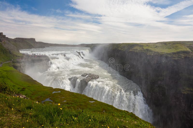 gullfossiceland vattenfall arkivfoton gullfossiceland vattenfall arkivfoton