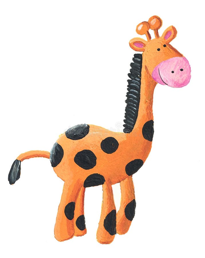 Gullig giraff vektor illustrationer