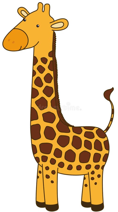 Gullig giraff vektor illustrationer