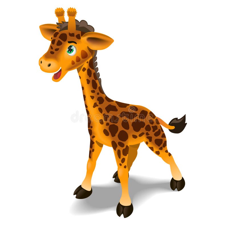 Gullig giraffillustration vektor illustrationer