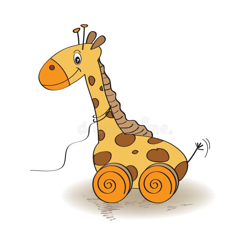 Gullig giraffToy royaltyfri illustrationer