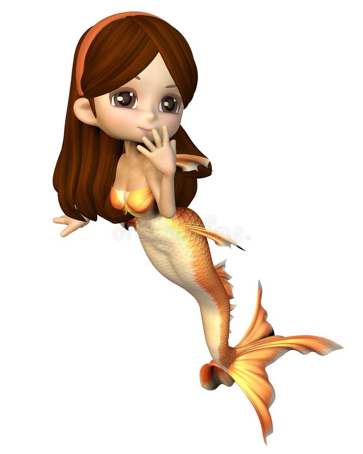 gullig guldfiskmermaid toon vektor illustrationer gullig guldfiskmermaid toon vektor illustrationer