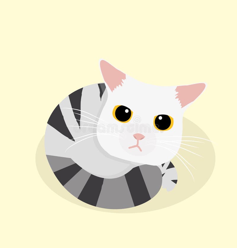 Gullig kattsömn vektor illustrationer Gullig kattsömn vektor illustrationer