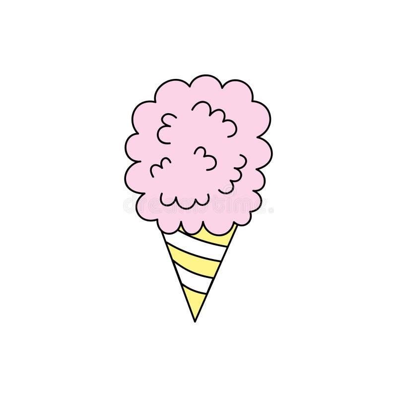 Gullig rosa sockervaddvektorillustration royaltyfri illustrationer Gullig rosa sockervaddvektorillustration royaltyfri illustrationer