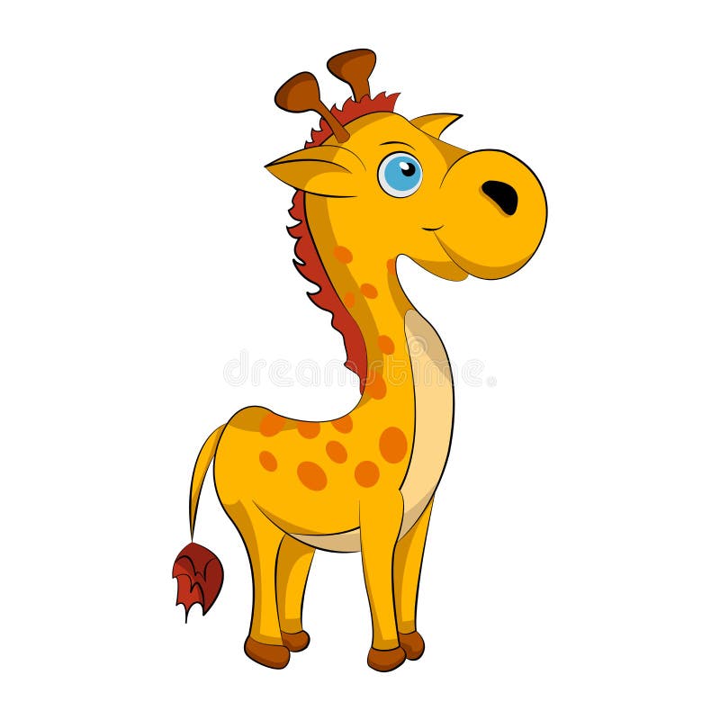Gullig tecknad film av en liten och glad giraff royaltyfri illustrationer Gullig tecknad film av en liten och glad giraff royaltyfri illustrationer