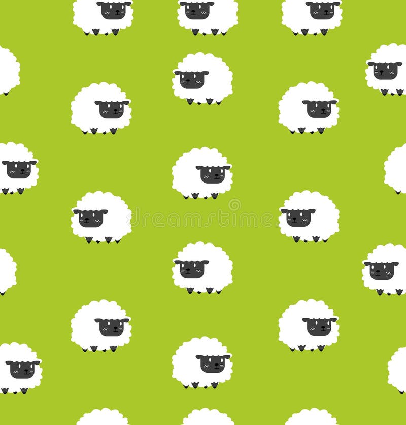 Gulliga svarta små sheeps mönstrar sömlöst royaltyfri illustrationer Gulliga svarta små sheeps mönstrar sömlöst royaltyfri illustrationer