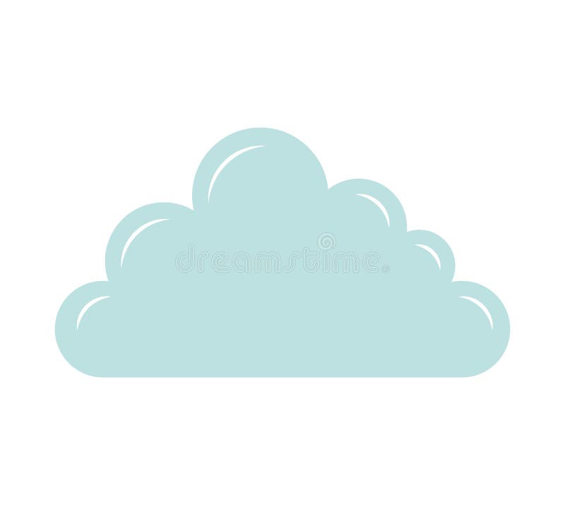 Gulligt moln isolerad symbol stock illustrationer Gulligt moln isolerad symbol stock illustrationer
