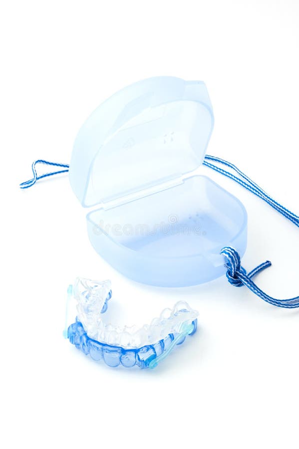 Gum shield stock photo. Image of blue, medical, snoring 30371848