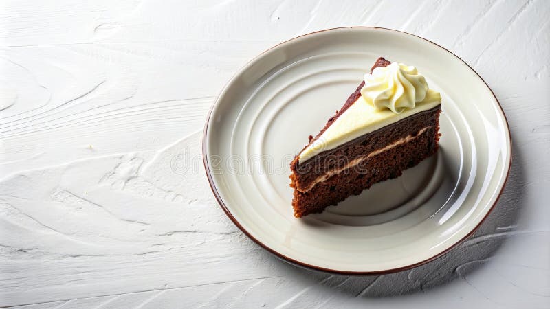 Gummiartig : Schokoladenkuchen mit Vanillecreme stock abbildung
