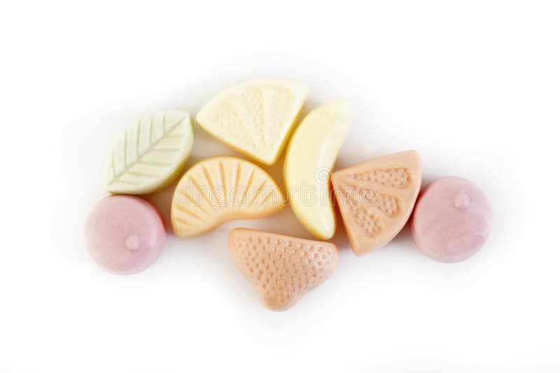 Gummiartiger Jogurt auf Weiß stockfotos Gummiartiger Jogurt auf Weiß stockfotos