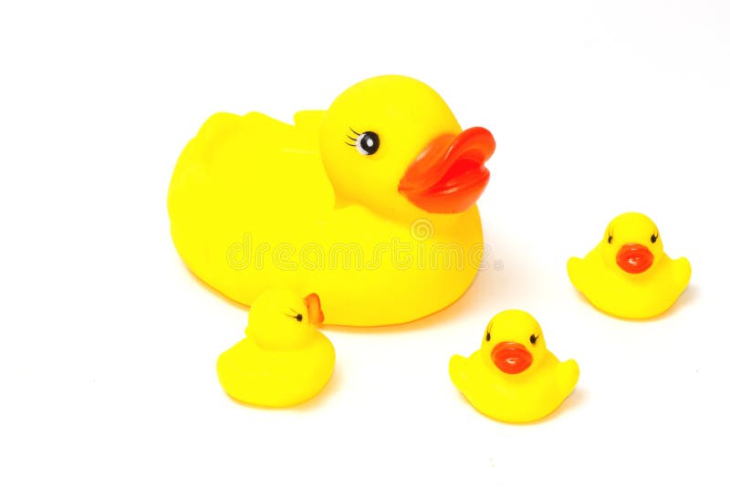 Gummigelb duckt Familie lizenzfreies stockfoto Gummigelb duckt Familie lizenzfreies stockfoto