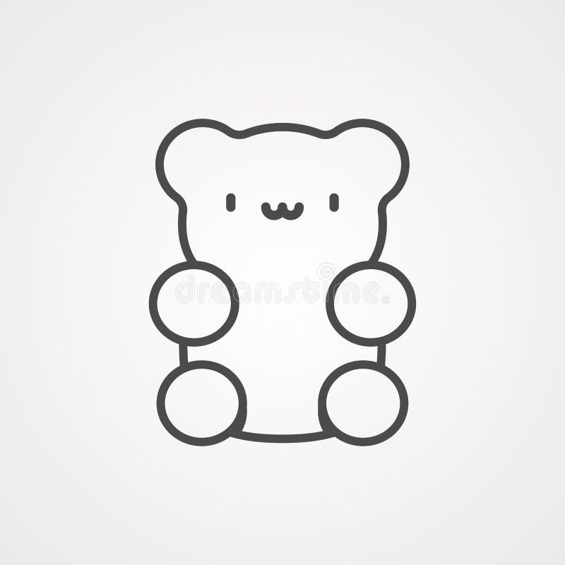 gummy bear cartoon drawing  Bear stencil, Easy doodle art, Simple