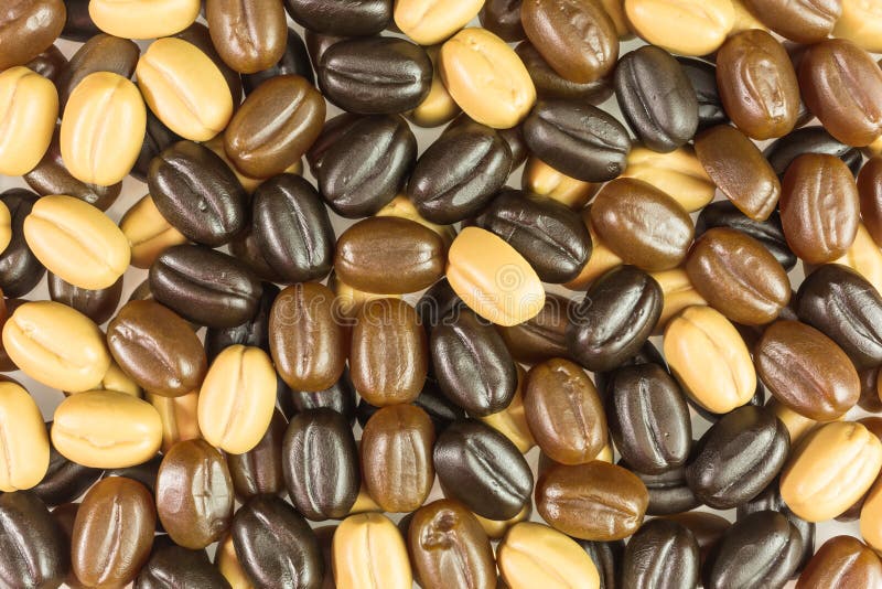 Gummy candy coffee beans stock photo. Image of black 80909246