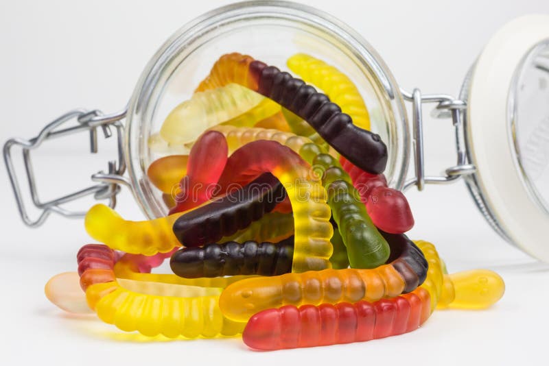 Candy worms stock photo. Image of vibrant, gumi, unhealthy 28415424