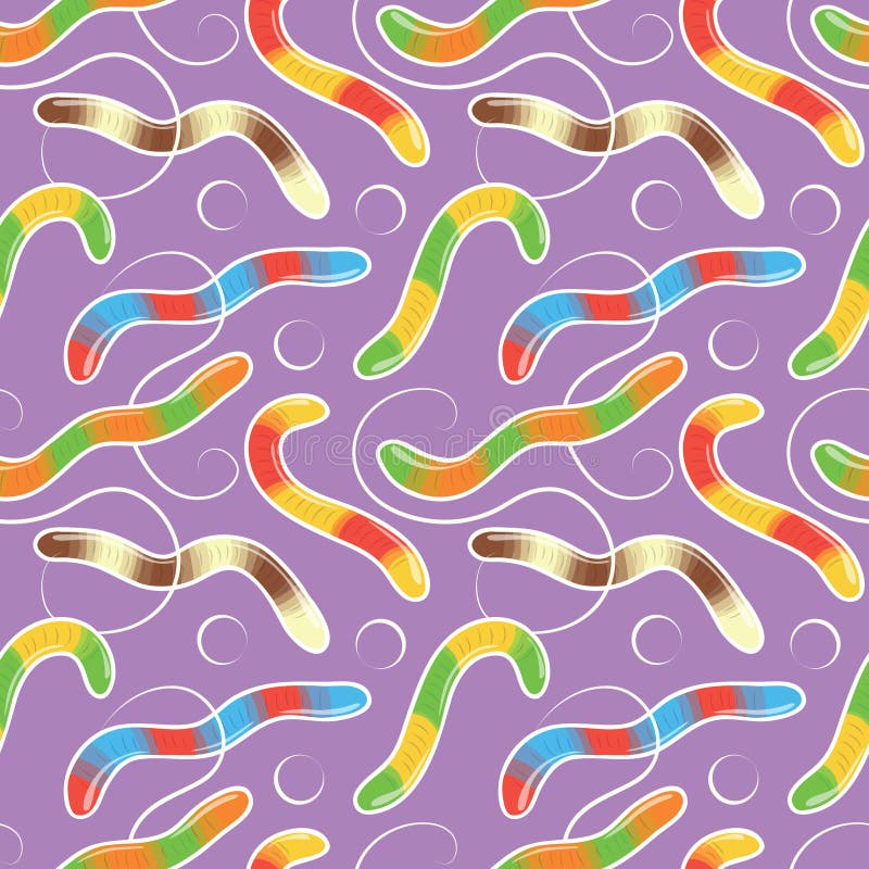 Colorful Repetitive Pattern Background of Gummy Candies Made of Simple