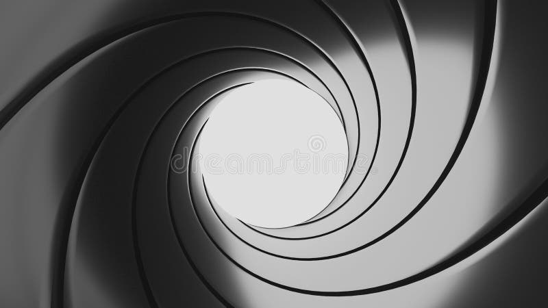 Gun barrel effect - a classic James Bond 007 theme