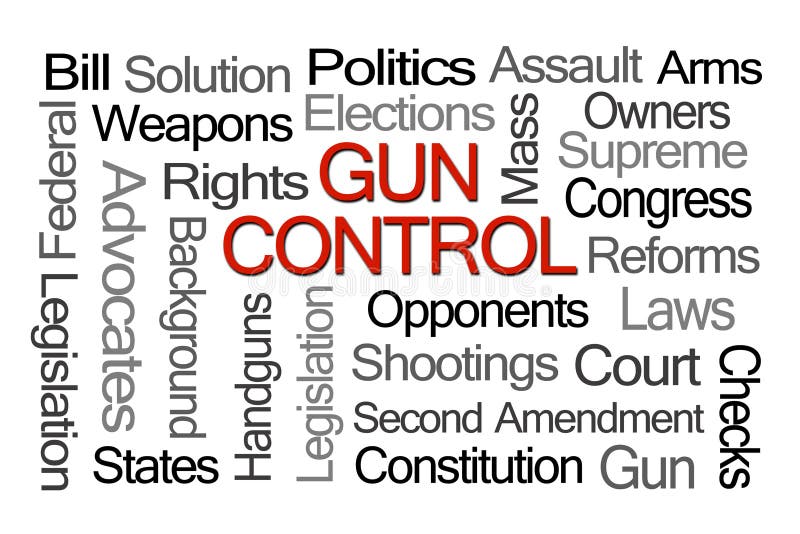 Gun Control Laws Word Cloud Stock Illustration Illustration of