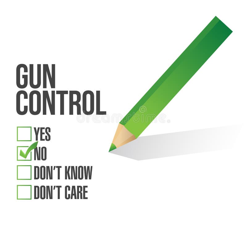 Gun control survey concept illustration design stock illustration