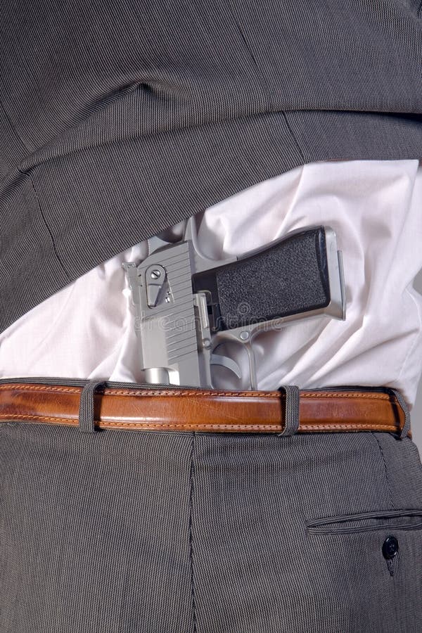 Gun in pants stock image. Image of manager, robber, army - 18612779