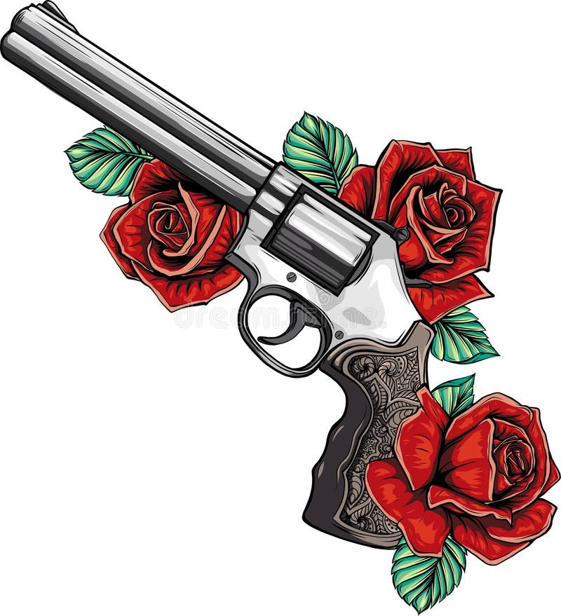 Gun and Roses Tattoo  Best Tattoo Ideas Gallery