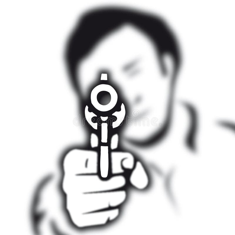 Gun (vector) stock vector. Illustration of military, danger - 7614386