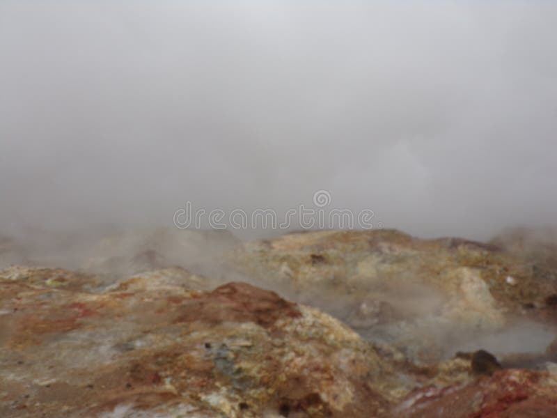 A group of vigorous mud pools and steam vents at Reykjanes. They change with time. The group partly formed after earthquakes in 1967. The name stems from a story about the vicious ghost Gunna who was lured into a vent and never seen again. A group of vigorous mud pools and steam vents at Reykjanes. They change with time. The group partly formed after earthquakes in 1967. The name stems from a story about the vicious ghost Gunna who was lured into a vent and never seen again.