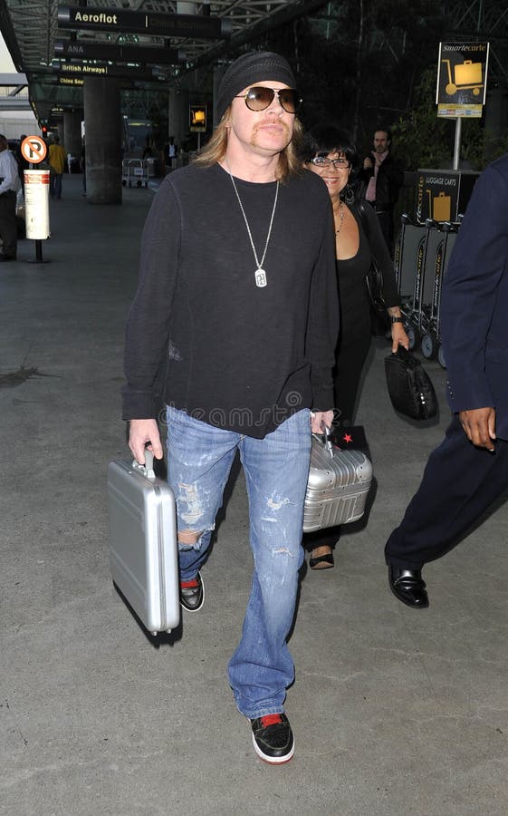 Guns n Roses frontman Axl Rose at LAX