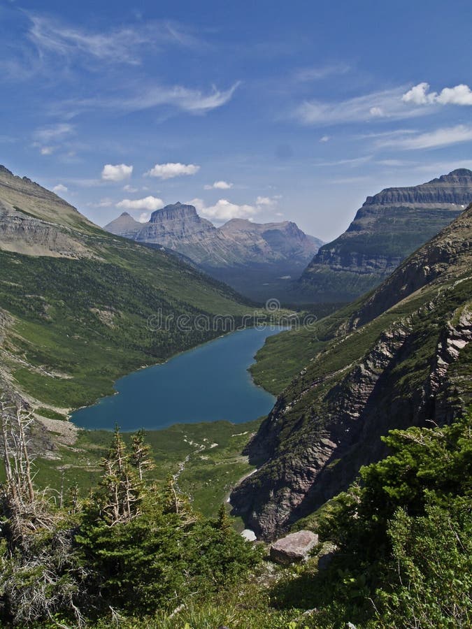 Gunsight Lake and Mountains Stock Image Image of glacial, colorful