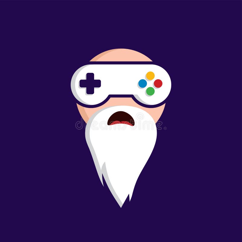 Guru do jogo - gamer mestre - logotipo do tema do jogo de vídeo - logotype ilustração royalty free Guru do jogo - gamer mestre - logotipo do tema do jogo de vídeo - logotype ilustração royalty free