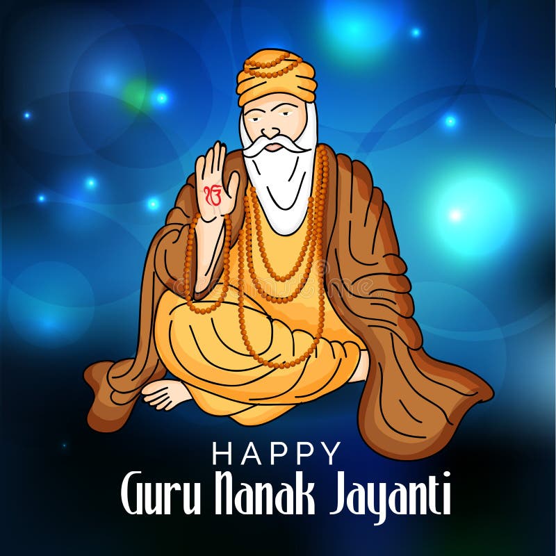 Creative banner or poster For Guru Nanak Jayanti