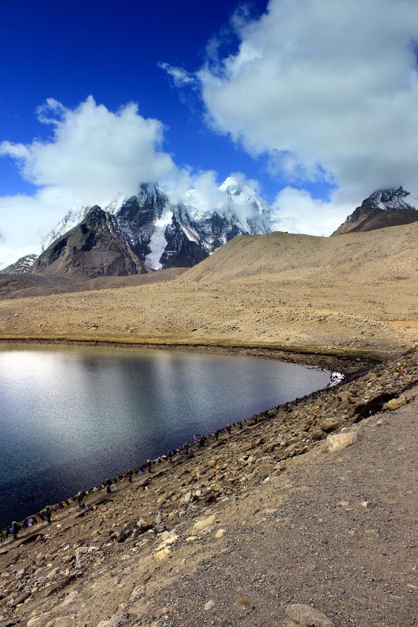 Gurudongmar Lake Buddhist Flag flutters in GuruDongmar Lake.JPG Buddhist Holy Lake -Gurudongmar Lake Location	North Sikkim, India Coordinates	28.02°N 88.71°ECoordinates: 28.02°N 88.71°E Basin countries	Sikkim, India Surface area	118 hectares 290 acres Shore length1	5.34 kilometres 3.32 mi Surface elevation	17,004 ft 5,183 m Settlements Mangan, North Sikkim 122 km. Lachen, North Sikkim 67 km. 1 Shore length is not a well-defined measure. Gurudongmar in May. Gurudongmar Lake in Sikkim. Gurudongmar Lake is one of the highest lakes in the world and in India, located at an altitude of 17,800 ft 5,430 m in the Indian state of Sikkim. Gurudongmar Lake Buddhist Flag flutters in GuruDongmar Lake.JPG Buddhist Holy Lake -Gurudongmar Lake Location	North Sikkim, India Coordinates	28.02°N 88.71°ECoordinates: 28.02°N 88.71°E Basin countries	Sikkim, India Surface area	118 hectares 290 acres Shore length1	5.34 kilometres 3.32 mi Surface elevation	17,004 ft 5,183 m Settlements Mangan, North Sikkim 122 km. Lachen, North Sikkim 67 km. 1 Shore length is not a well-defined measure. Gurudongmar in May. Gurudongmar Lake in Sikkim. Gurudongmar Lake is one of the highest lakes in the world and in India, located at an altitude of 17,800 ft 5,430 m in the Indian state of Sikkim.