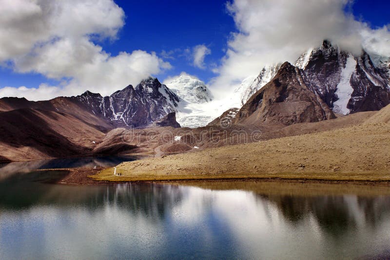 Gurudongmar Lake Buddhist Flag flutters in GuruDongmar Lake.JPG Buddhist Holy Lake -Gurudongmar Lake Location	North Sikkim, India Coordinates	28.02°N 88.71°ECoordinates: 28.02°N 88.71°E Basin countries	Sikkim, India Surface area	118 hectares 290 acres Shore length1	5.34 kilometres 3.32 mi Surface elevation	17,004 ft 5,183 m Settlements Mangan, North Sikkim 122 km. Lachen, North Sikkim 67 km. 1 Shore length is not a well-defined measure. Gurudongmar in May. Gurudongmar Lake in Sikkim. Gurudongmar Lake is one of the highest lakes in the world and in India, located at an altitude of 17,800 ft 5,430 m in the Indian state of Sikkim. Gurudongmar Lake Buddhist Flag flutters in GuruDongmar Lake.JPG Buddhist Holy Lake -Gurudongmar Lake Location	North Sikkim, India Coordinates	28.02°N 88.71°ECoordinates: 28.02°N 88.71°E Basin countries	Sikkim, India Surface area	118 hectares 290 acres Shore length1	5.34 kilometres 3.32 mi Surface elevation	17,004 ft 5,183 m Settlements Mangan, North Sikkim 122 km. Lachen, North Sikkim 67 km. 1 Shore length is not a well-defined measure. Gurudongmar in May. Gurudongmar Lake in Sikkim. Gurudongmar Lake is one of the highest lakes in the world and in India, located at an altitude of 17,800 ft 5,430 m in the Indian state of Sikkim.