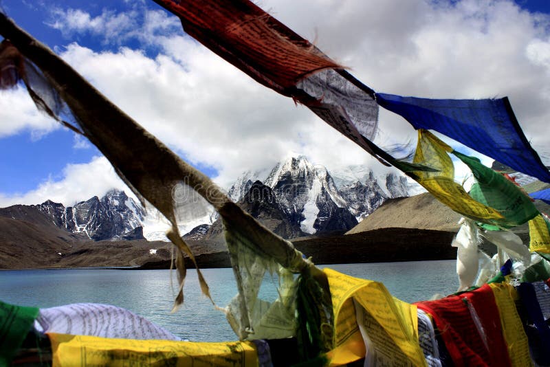 Gurudongmar Lake Buddhist Flag flutters in GuruDongmar Lake.JPG Buddhist Holy Lake -Gurudongmar Lake Location	North Sikkim, India Coordinates	28.02°N 88.71°ECoordinates: 28.02°N 88.71°E Basin countries	Sikkim, India Surface area	118 hectares 290 acres Shore length1	5.34 kilometres 3.32 mi Surface elevation	17,004 ft 5,183 m Settlements Mangan, North Sikkim 122 km. Lachen, North Sikkim 67 km. 1 Shore length is not a well-defined measure. Gurudongmar in May. Gurudongmar Lake in Sikkim. Gurudongmar Lake is one of the highest lakes in the world and in India, located at an altitude of 17,800 ft 5,430 m in the Indian state of Sikkim. Gurudongmar Lake Buddhist Flag flutters in GuruDongmar Lake.JPG Buddhist Holy Lake -Gurudongmar Lake Location	North Sikkim, India Coordinates	28.02°N 88.71°ECoordinates: 28.02°N 88.71°E Basin countries	Sikkim, India Surface area	118 hectares 290 acres Shore length1	5.34 kilometres 3.32 mi Surface elevation	17,004 ft 5,183 m Settlements Mangan, North Sikkim 122 km. Lachen, North Sikkim 67 km. 1 Shore length is not a well-defined measure. Gurudongmar in May. Gurudongmar Lake in Sikkim. Gurudongmar Lake is one of the highest lakes in the world and in India, located at an altitude of 17,800 ft 5,430 m in the Indian state of Sikkim.