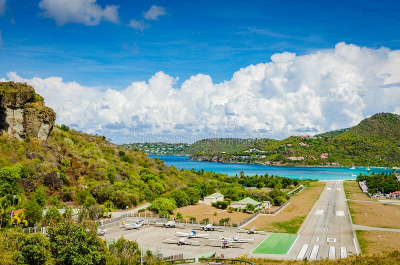 Gustaf III Airport Also Known As Saint Barthelemy Airport Editorial ...