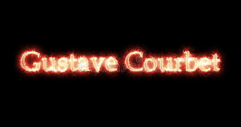 Gustave courbet escrito con fuego. bucle