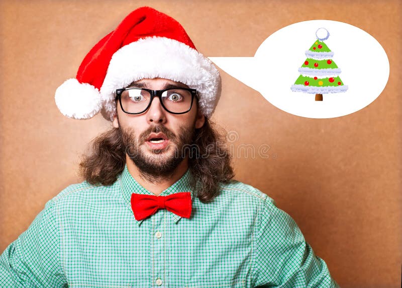 Gut aussehender Mann gekleidet als Santa Claus stockfoto Gut aussehender Mann gekleidet als Santa Claus stockfoto