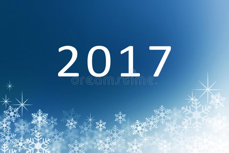 Happy new year 2017 with Snow flakes on midnight blue abstract winter background. Happy new year 2017 with Snow flakes on midnight blue abstract winter background.