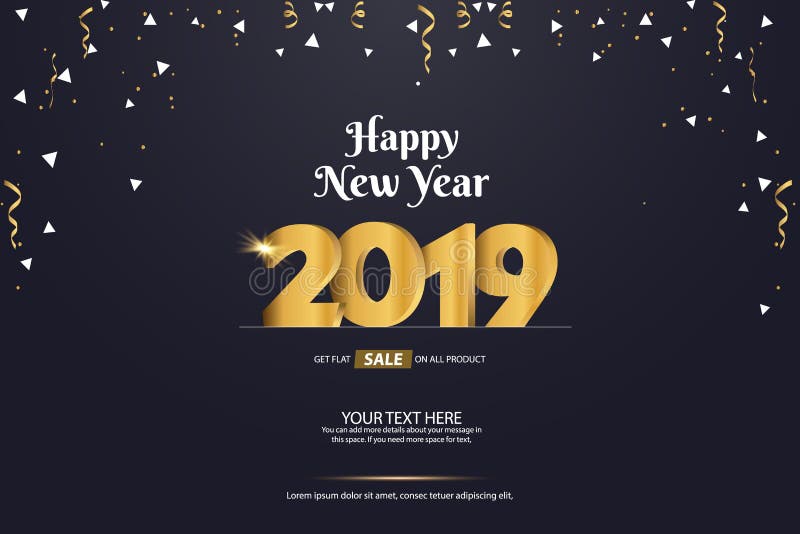 Guten Rutsch ins Neue Jahr-Verkaufs-abstraktes Vektor-Hintergrund-Schablonen-Design 2019 vektor abbildung Guten Rutsch ins Neue Jahr-Verkaufs-abstraktes Vektor-Hintergrund-Schablonen-Design 2019 vektor abbildung