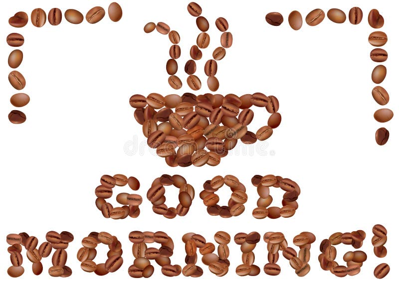 Gutenmorgen mit Kaffee vektor abbildung