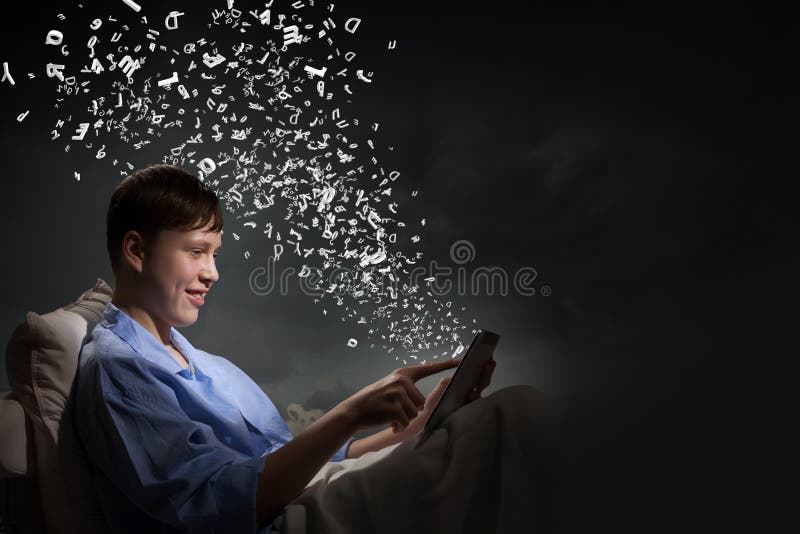 Guy in bed stock photo. Image of portable, blanket, teen - 60414782